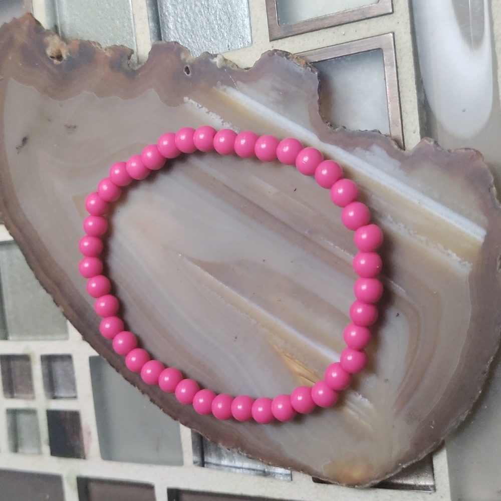 Vintage Artisan Hot Pink bracelet-$5 add on